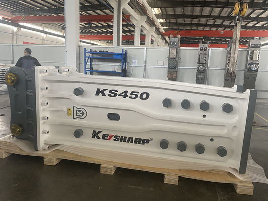 KS450 النوع العلوي 190mm الحفرة الصخرة الهيدروليكية كسارة للسكك الحديدية / الهندسة المعمارية