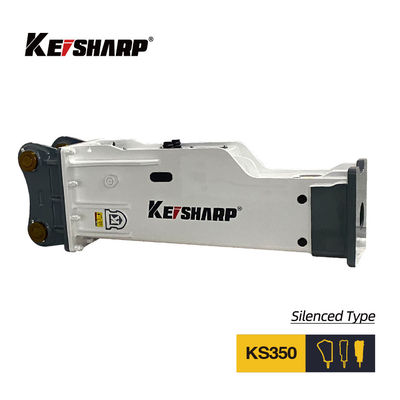 للحفرة 35-40 طن KS350 نوع صامت هيدروليكي كسر الصخور 165mm شيزل