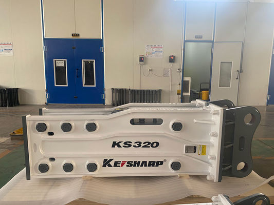 KS320 النوع الأعلى 155mm الحفرة الشيزل كسارة الصخور الهيدروليكية للسكك الحديدية / الهندسة المعمارية
