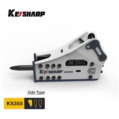 KS350 النوع الجانبي الكاسح الهيدروليكي 165mm شيزل 150-300bpm حفر كاسح الصخور